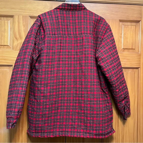 Work n’ Sport Red Plaid Quilted Shacket Size Medium - Picture 4 of 12